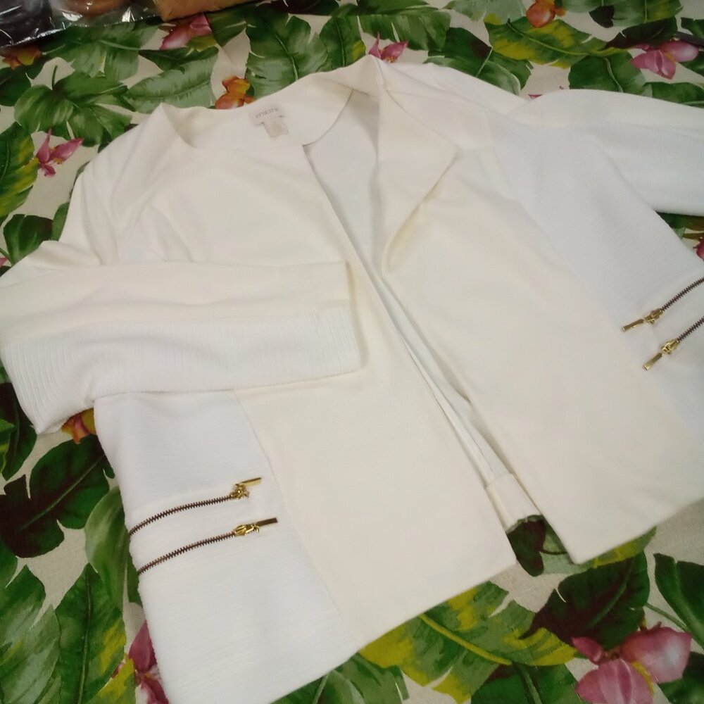 Chicos size 3 gorgeous white jacket.
